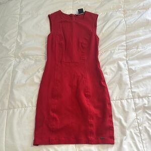 Elegant Red Armani Sleeveless Dress